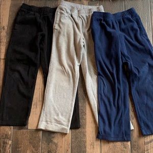 Three pair of fleece pants